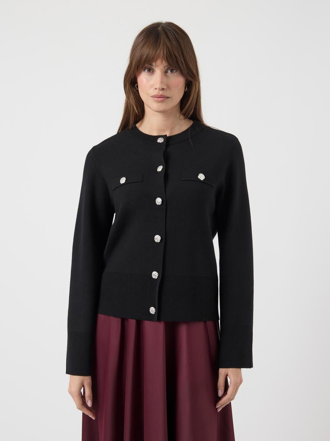 YASPIMI Knit Cardigan - Black - VERO MODA & VILA Bergvik